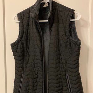 Free Country Black Reversible Puffer/Plush Vest, size S. MOVING SALE!!